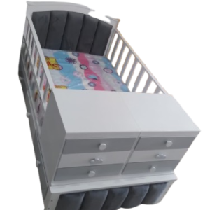 CAMA CUNA CONVERTIBLE TAPIZADA.