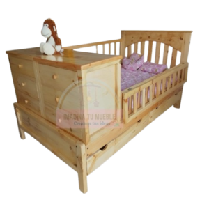 CAMA CUNA CONVERTIBLE PINO.